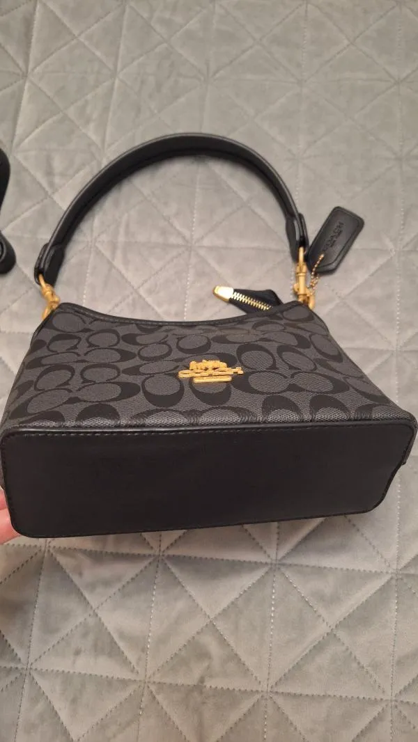 Geantă de mână Coach | Negru, Logo - Image 2