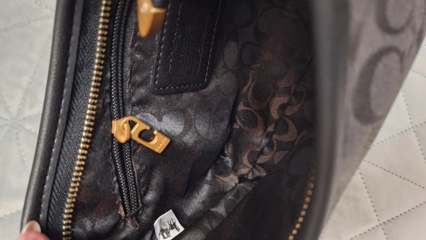 Geantă de mână Coach | Negru, Logo - Image 5