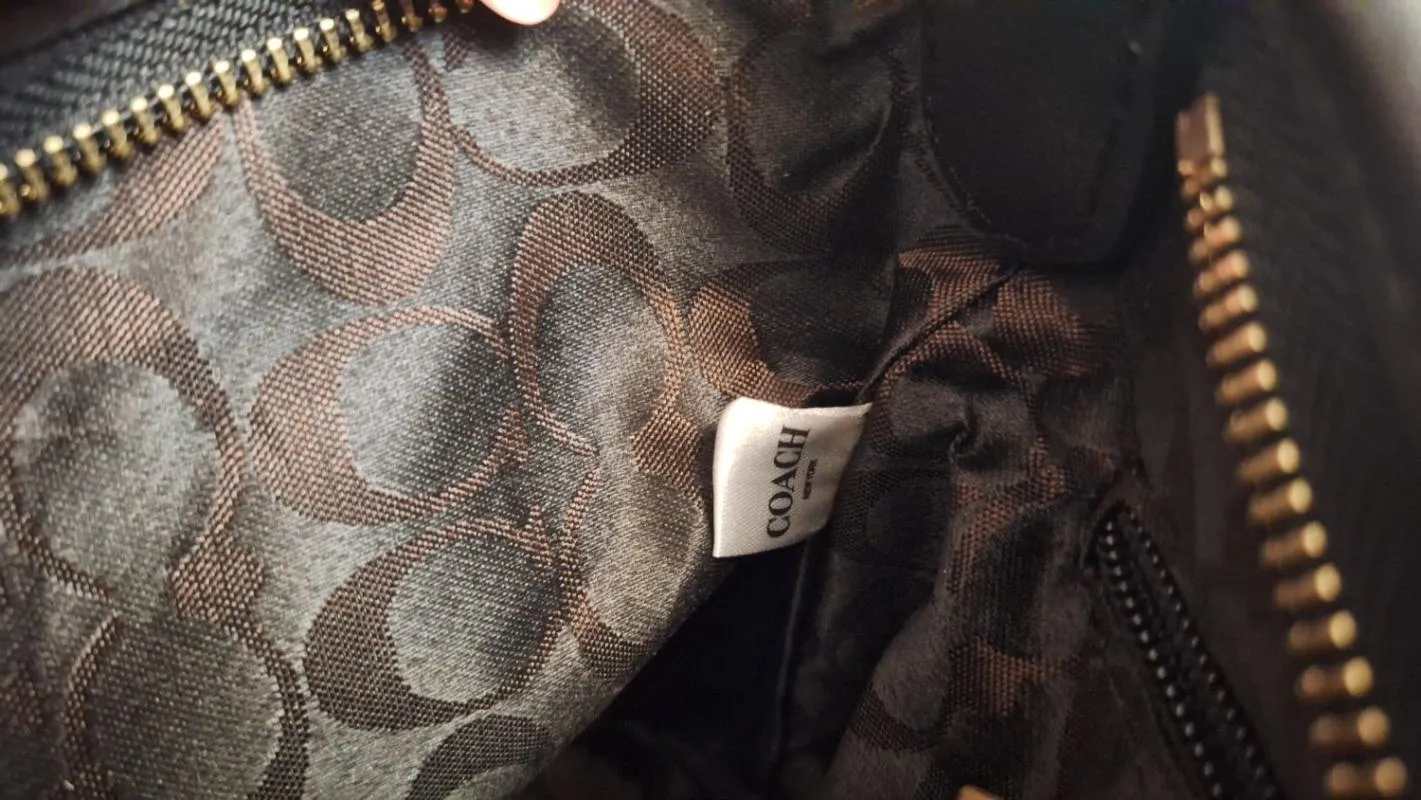 Geantă de mână Coach | Negru, Logo - Image 6