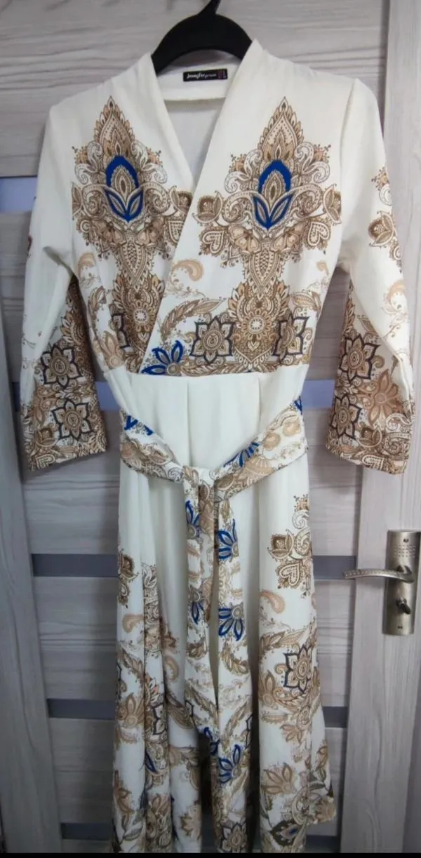 Rochie de ocazie Jennyfer L | Bej, Midi, Oriental & Paisley - Image 2