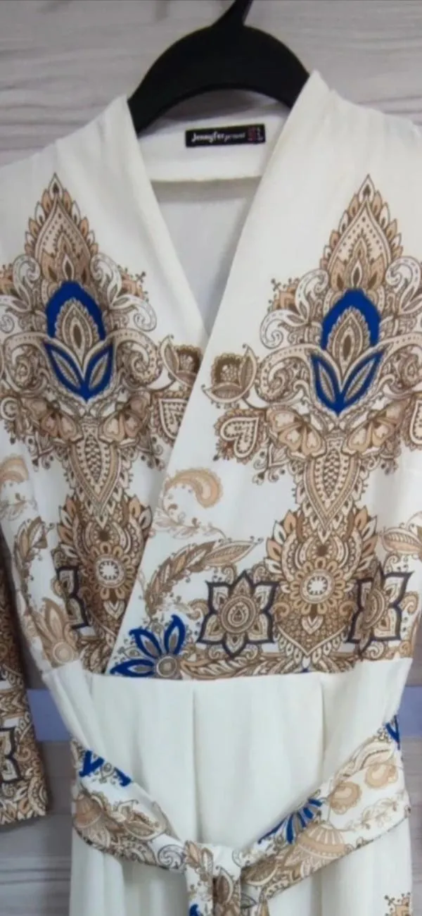 Rochie de ocazie Jennyfer L | Bej, Midi, Oriental & Paisley - Image 4