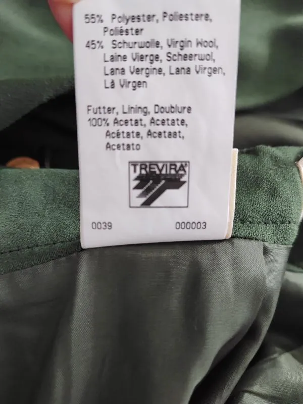 Costum cu sacou și fustă Betty Barclay EU 38 | Verde, Monocrom, Lână - Image 10