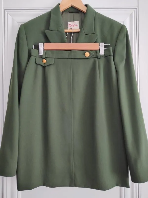 Costum cu sacou și fustă Betty Barclay EU 38 | Verde, Monocrom, Lână - Image 11
