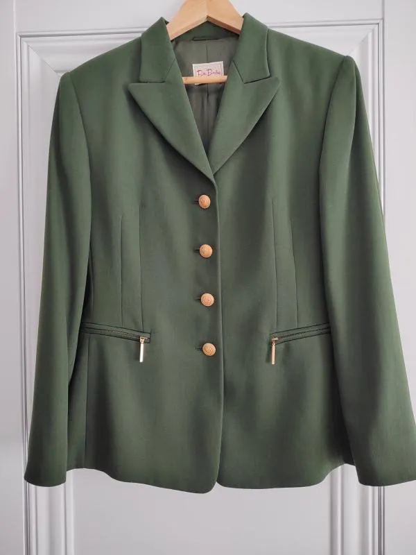Costum cu sacou și fustă Betty Barclay EU 38 | Verde, Monocrom, Lână - Image 2