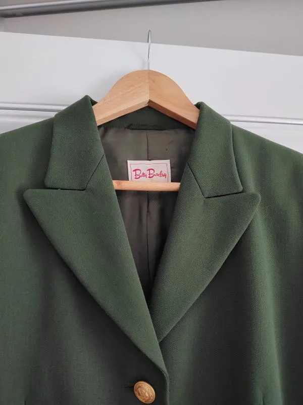 Costum cu sacou și fustă Betty Barclay EU 38 | Verde, Monocrom, Lână - Image 3