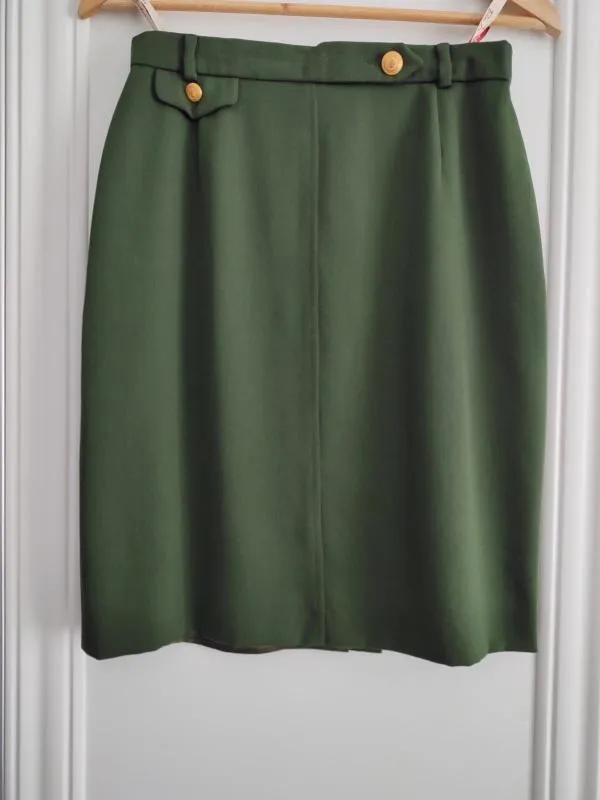 Costum cu sacou și fustă Betty Barclay EU 38 | Verde, Monocrom, Lână - Image 7