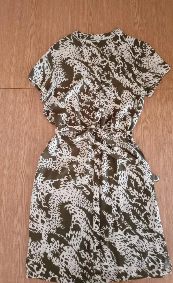 Rochie de vară Object XS | Multicolor, Midi, Mânecă scurtă, Abstract & Color Block, Bumbac - Image 2