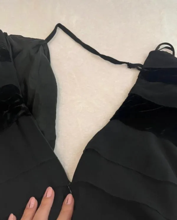 Rochie de seară Sand Copenhagen M | Negru, Mini, Bretele subțiri, Mătase - Image 8