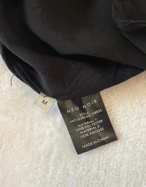 Rochie de seară Neo Noir M | Negru, Mini, Pe un umăr, Monocrom, Drapat, Vâscoză - Image 11