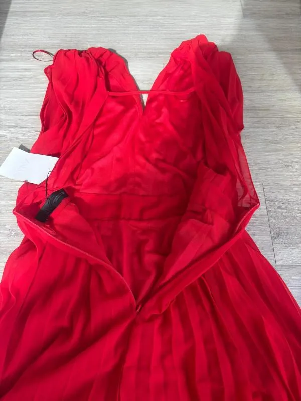 Rochie de vară Zara M | Roșu, Maxi, Fără mâneci, Monocrom - Image 3