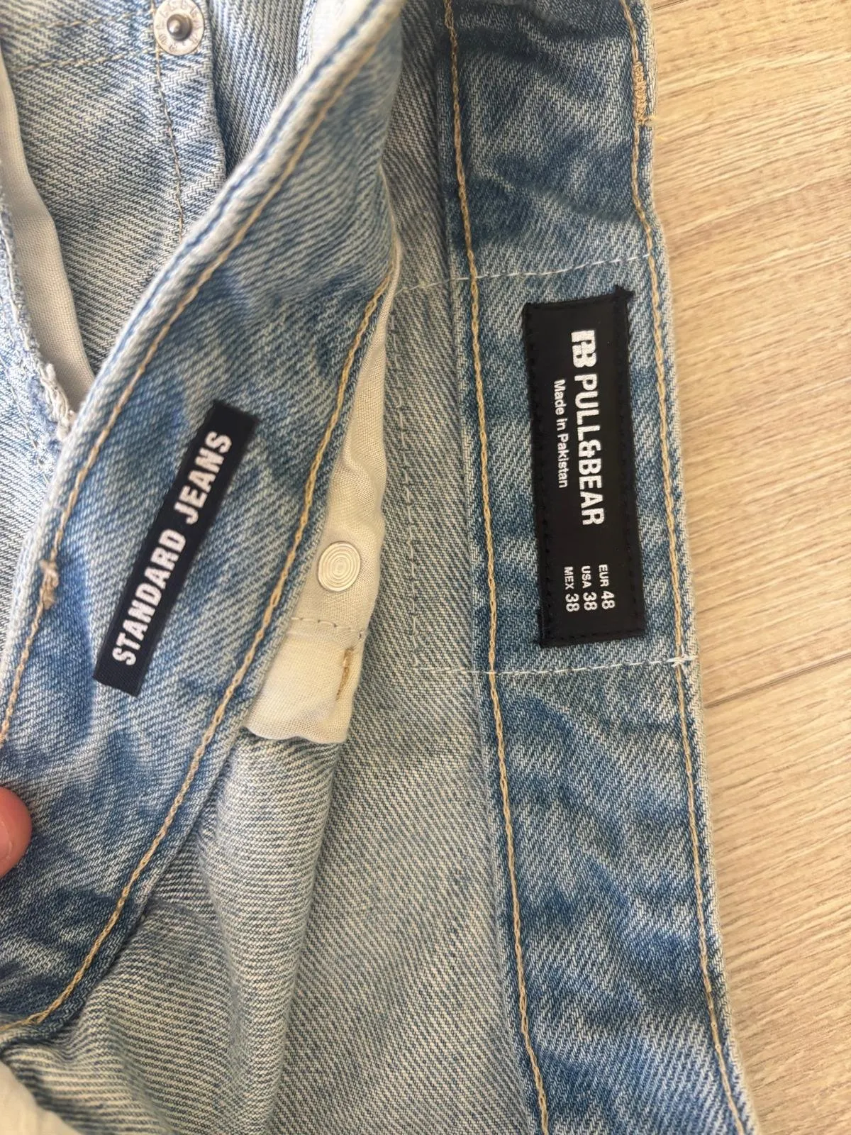 Blugi Pull&Bear EU 48 | Bleu, Scurți, Talie medie, Regular (Standard) fit, Clasici  Simpli - Image 3