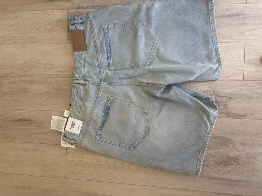 Blugi Pull&Bear EU 48 | Bleu, Scurți, Talie medie, Regular (Standard) fit, Clasici  Simpli - Image 5