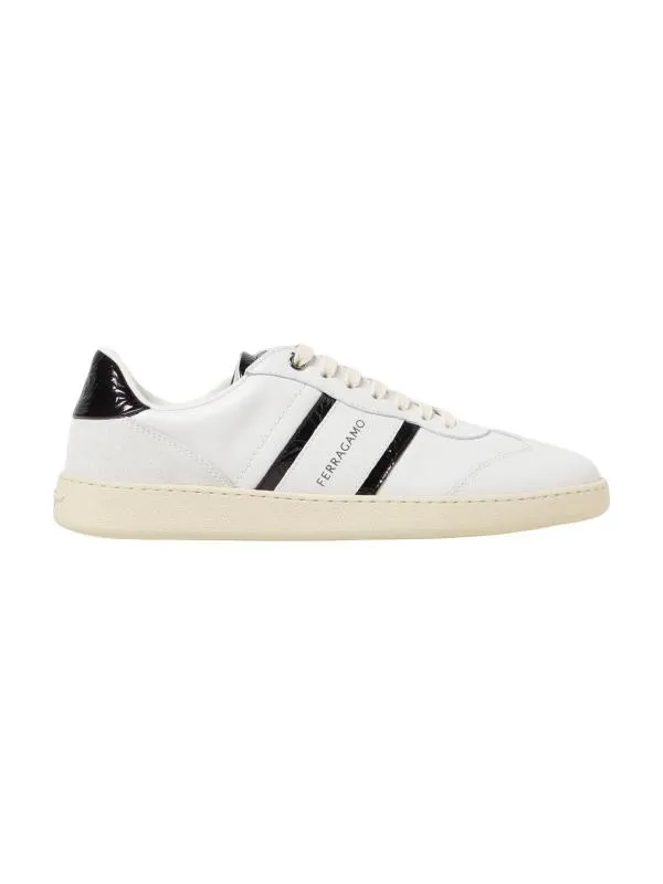 Sneakers Ferragamo EU 42 | Alb, Logo, Piele naturală