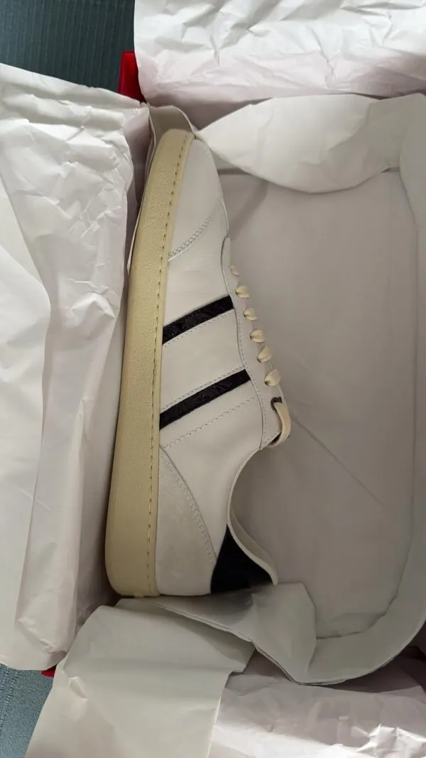 Sneakers Ferragamo EU 42 | Alb, Logo, Piele naturală - Image 9