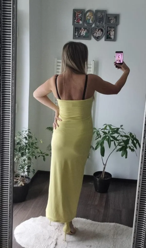 Rochie mulată ASOS M | Galben, Maxi, Cu umerii goi - Image 5