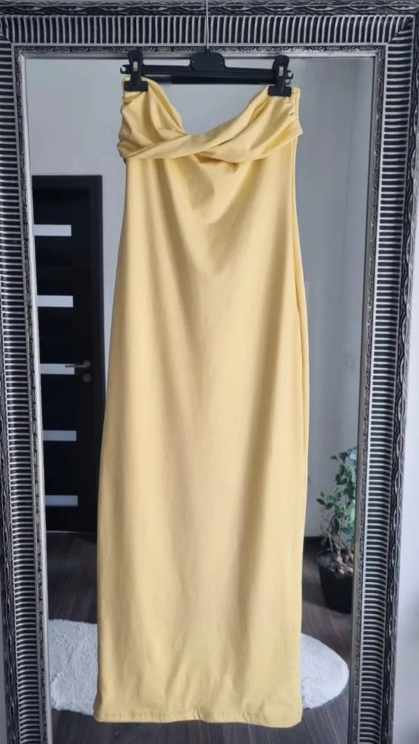 Rochie mulată ASOS M | Galben, Maxi, Cu umerii goi - Image 8