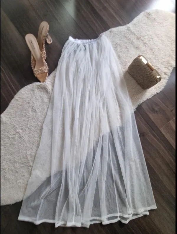 Salopetă Starlet M | Alb, Lungă, Cu umerii goi - Image 10