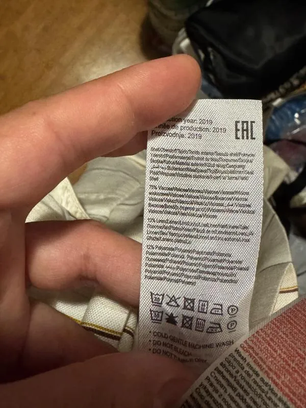 Pantaloni Only EU 40 | Bej, Trei sferturi, Talie înaltă, Wide Leg fit, Parachute, Dungi, Vâscoză - Image 6