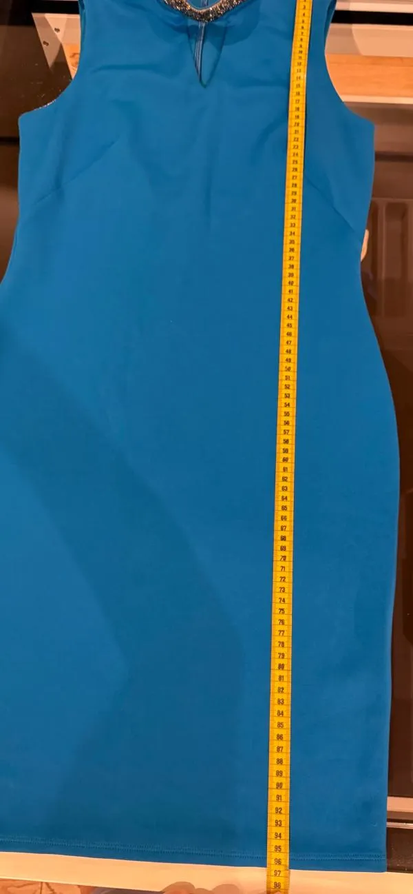 Rochie de seară Dorothy Perkins EU 40 | Albastru, Midi, Fără mâneci, Monocrom - Image 5