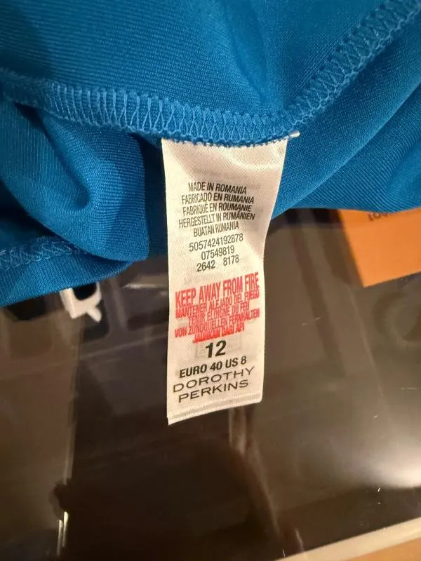 Rochie de seară Dorothy Perkins EU 40 | Albastru, Midi, Fără mâneci, Monocrom - Image 6
