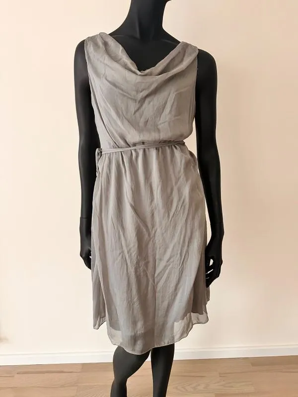 Rochie casual Hallhuber EU 40 | Gri, Midi, Fără mâneci, Mătase - Image 7