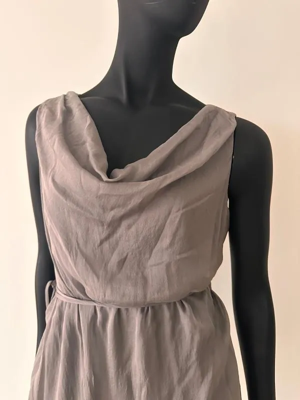 Rochie casual Hallhuber EU 40 | Gri, Midi, Fără mâneci, Mătase - Image 3
