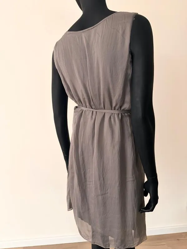 Rochie casual Hallhuber EU 40 | Gri, Midi, Fără mâneci, Mătase - Image 4