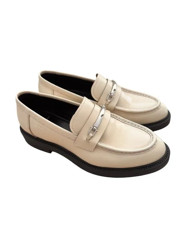 Mocasini Vagabond EU 37 | Crem, Monocrom, Piele lăcuită