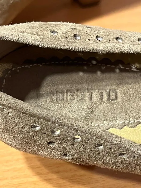 Pantofi cu toc mic Progetto EU 37 | Gri, Piele întoarsă Suede - Image 7