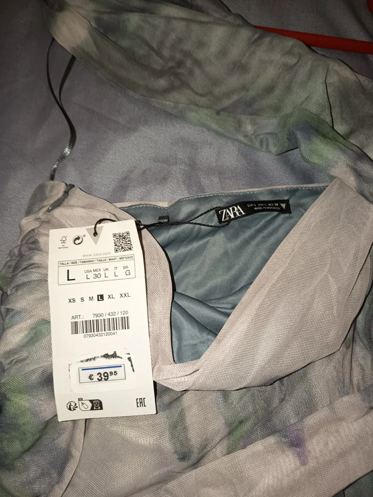 Rochie de seară Zara L | Turcoaz, Mini, Pe un umăr, Monocrom, Design asimetric, Tull - Image 4