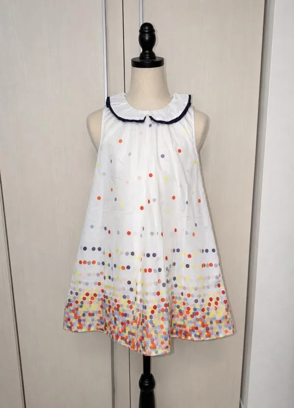 Rochie de ocazie Christian Dior Fete 3 ani (93-98 cm) | Alb, Buline & Imprimeuri mici, Bumbac - Image 5