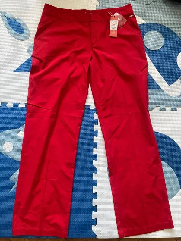 Pantaloni Carrera EU 48 | Roșu, Lungi, Talie medie, Regular (Standard) fit, Clasici  Casual, Plus size, Monocrom - Image 2