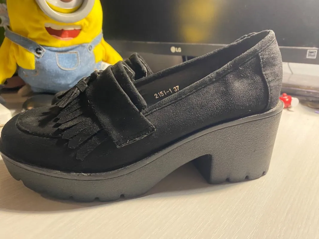 Mocasini Vices EU 37 | Negru, Piele întoarsă Suede - Image 2