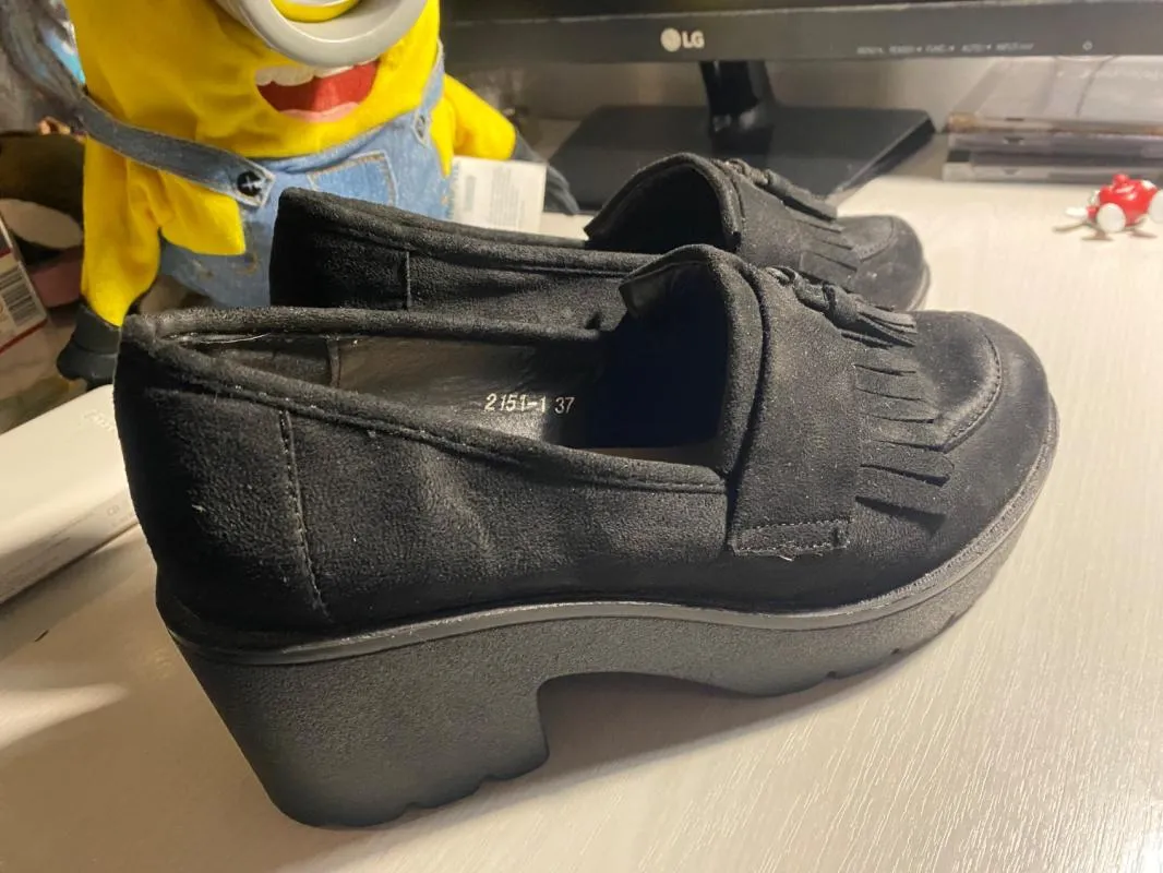 Mocasini Vices EU 37 | Negru, Piele întoarsă Suede - Image 3