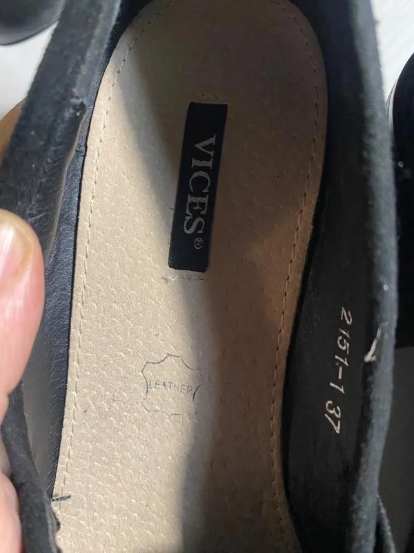 Mocasini Vices EU 37 | Negru, Piele întoarsă Suede - Image 5