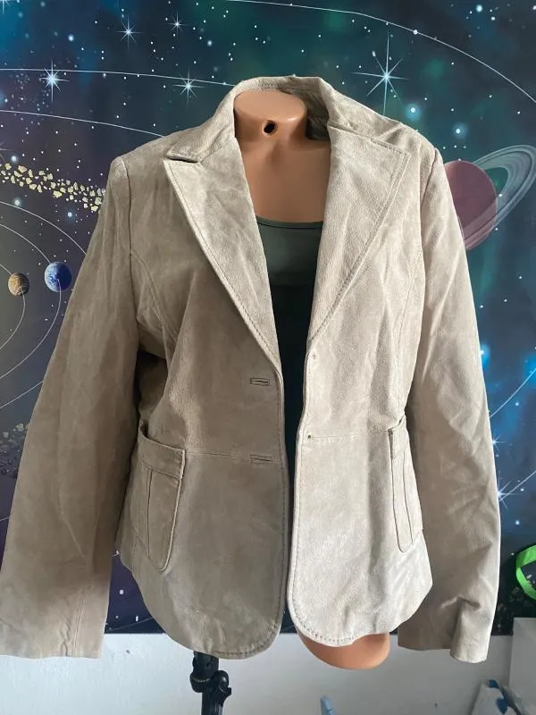 Blazer Montgomery Different XL | Bej, Fără glugă, Piele întoarsă  Suede - Image 2