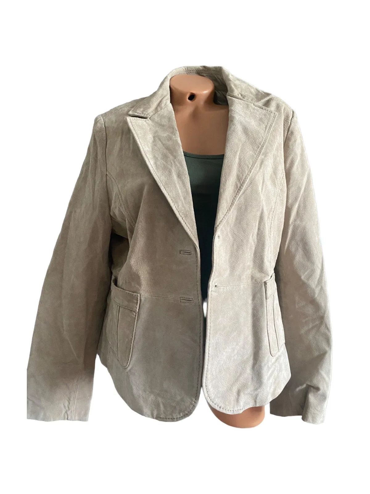 Blazer Montgomery Different XL | Bej, Fără glugă, Piele întoarsă  Suede