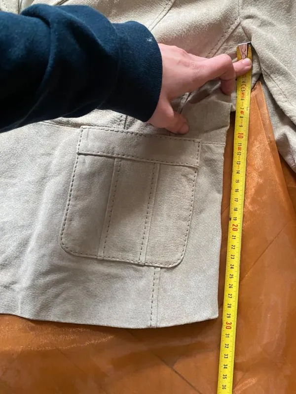 Blazer Montgomery Different XL | Bej, Fără glugă, Piele întoarsă  Suede - Image 10