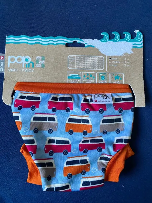 Scutece pentru înot Pop-In Bebeluși (0-24 luni) Până la 1 lună (51-56 cm) | Multicolor, Buline & Imprimeuri mici - Image 3