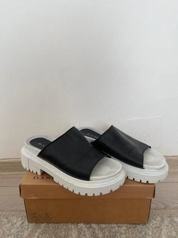Sandale platformă slip-on Dasha EU 38 | Negru - Image 8