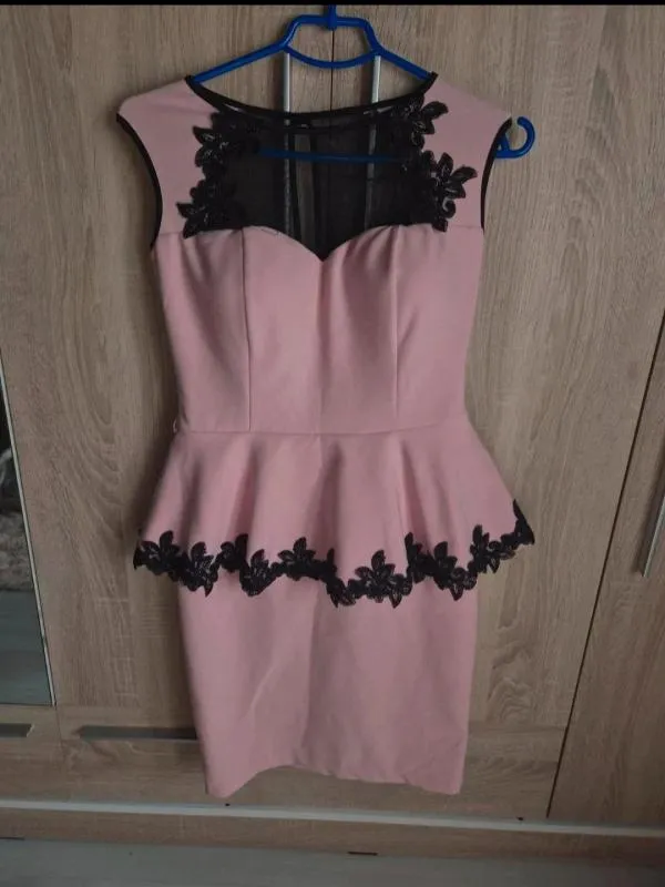 Rochie de seară Fervente L | Roz, Midi, Fără mâneci, Dantelă, Poliester - Image 2