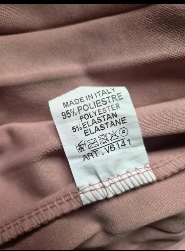 Rochie de ocazie S | Roz, Midi, Mânecă lungă, Pliuri, Poliester - Image 4
