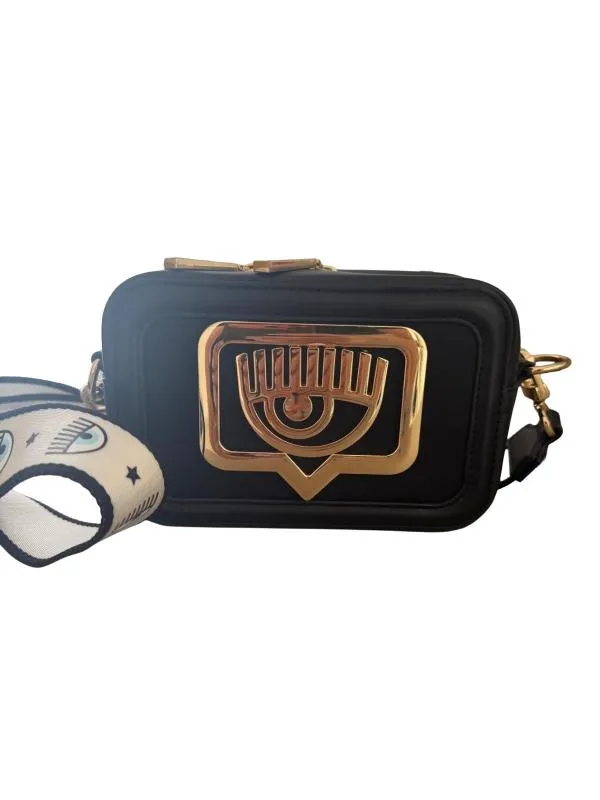 Geantă crossbody Chiara Ferragni | Negru, Monocrom, Piele ecologică