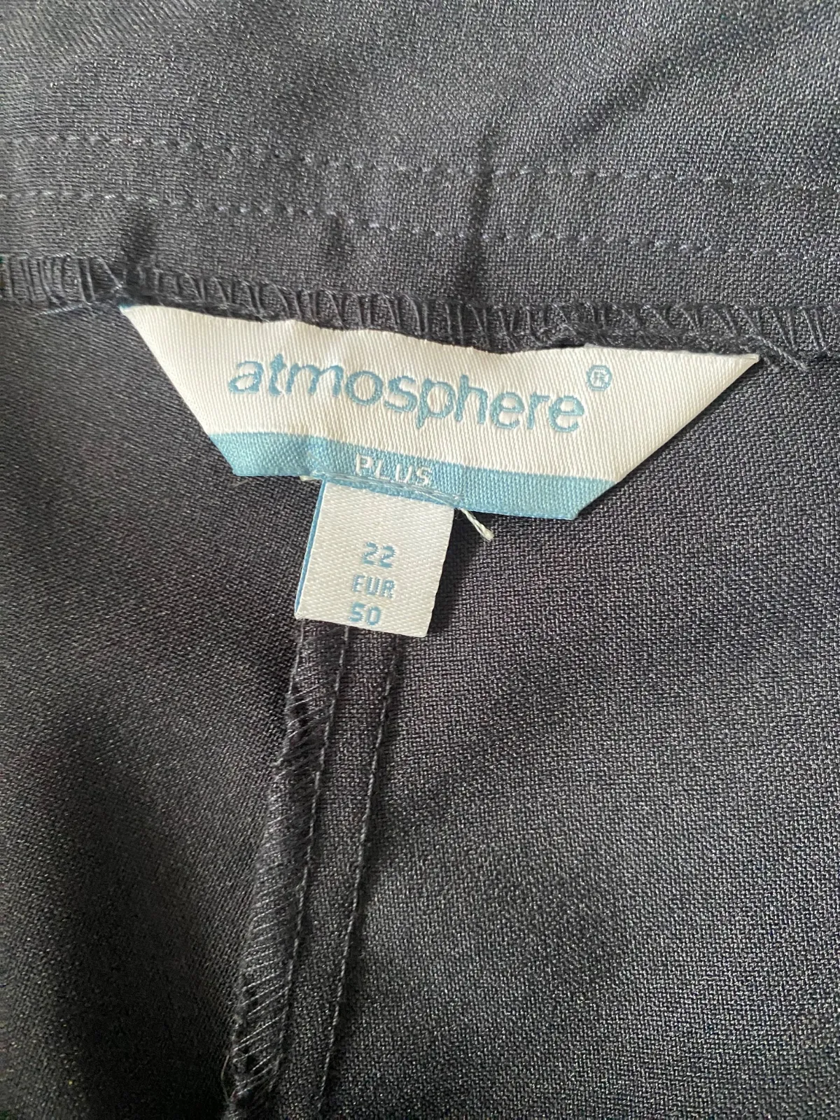 Pantaloni Atmosphere EU 48 | Negru, Lungi, Talie medie, Straight (Drepți) fit, Clasici  Casual, Plus size - Image 8