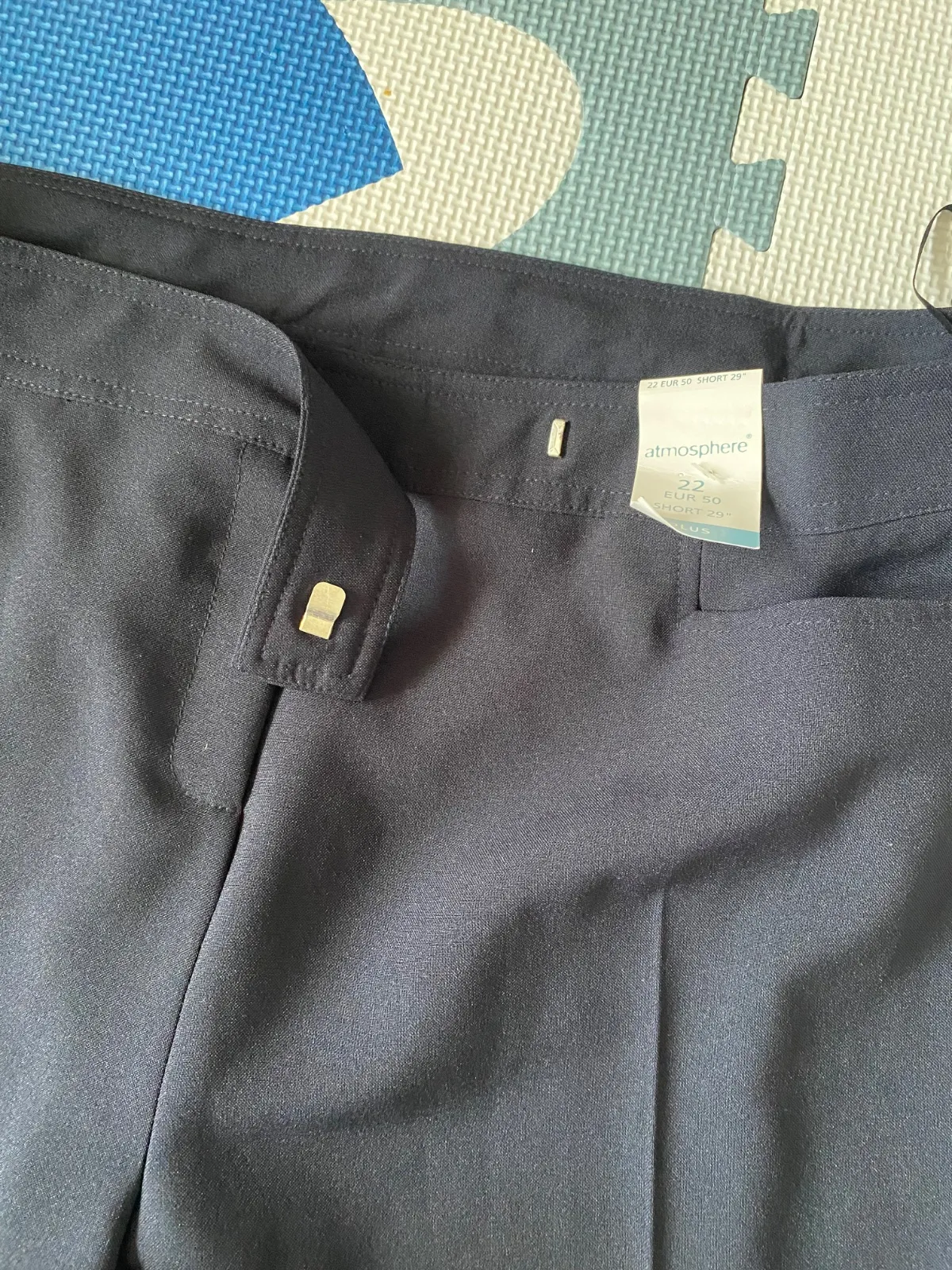 Pantaloni Atmosphere EU 48 | Negru, Lungi, Talie medie, Straight (Drepți) fit, Clasici  Casual, Plus size - Image 10