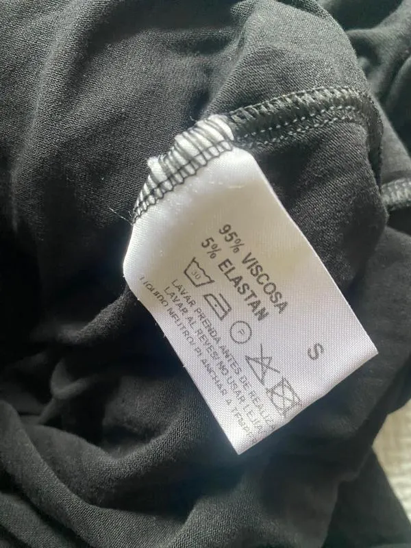Rochie casual Systemaction S | Negru, Midi, Mânecă lungă, Decolteu în V - Image 5