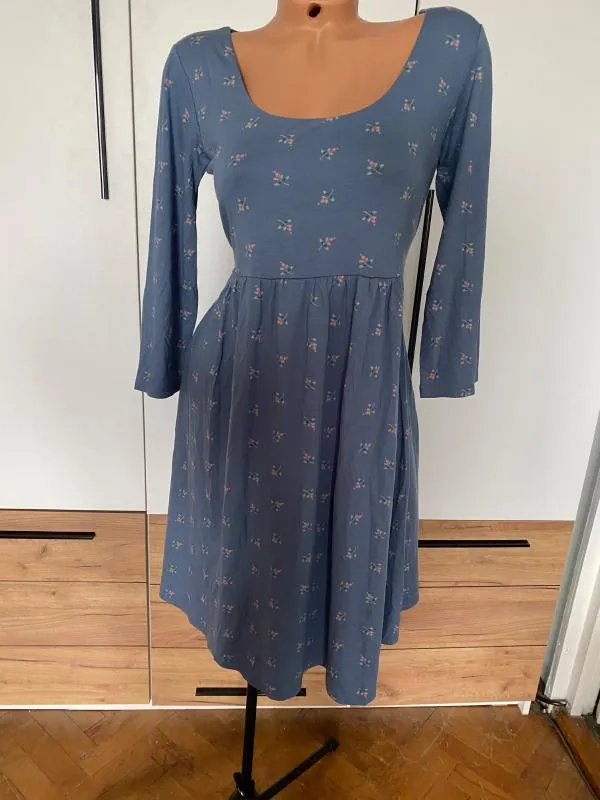 Rochie pentru gravide Mit Mat Mama M | Bleu, Maternity, Floral & Tropical, Vâscoză - Image 2
