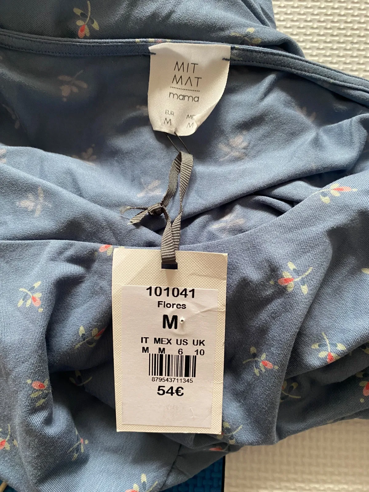 Rochie pentru gravide Mit Mat Mama M | Bleu, Maternity, Floral & Tropical, Vâscoză - Image 3