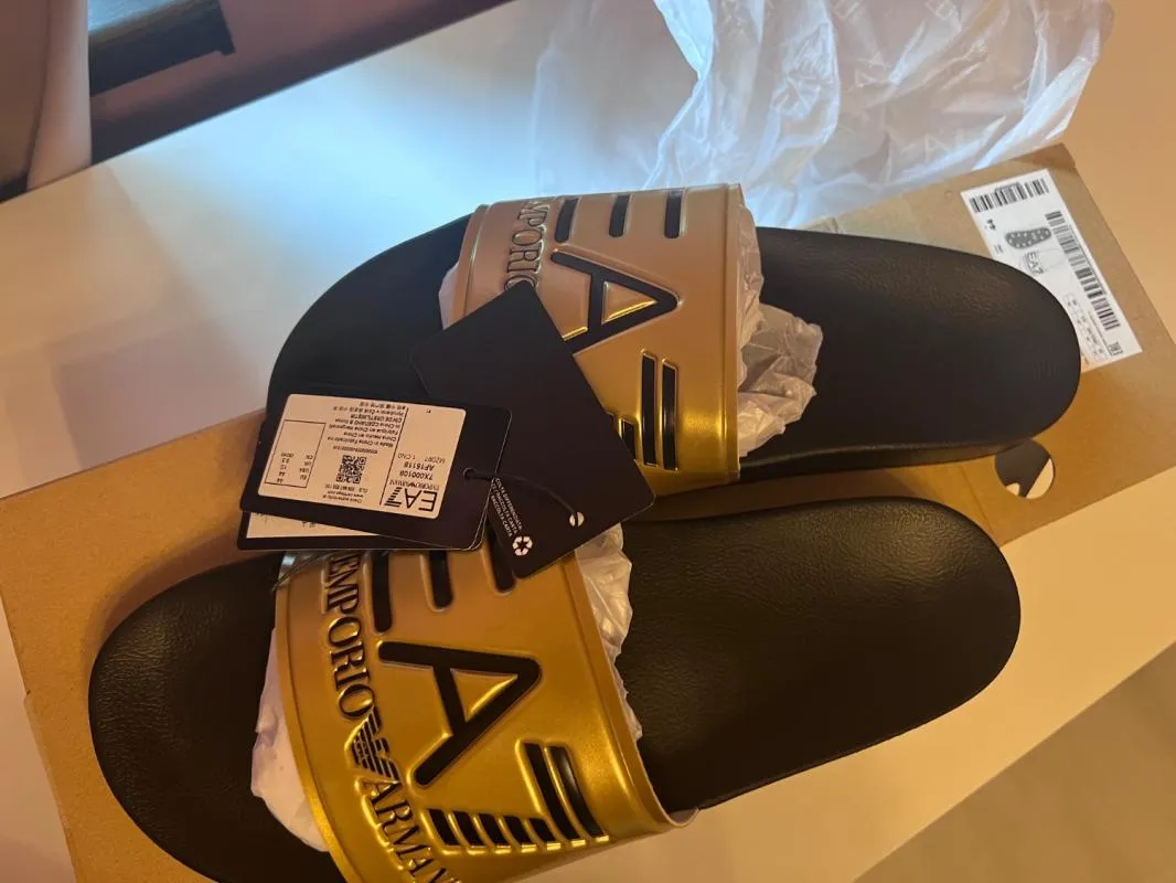 Șlapi slip-on Emporio Armani EU 44 | Auriu - Image 3