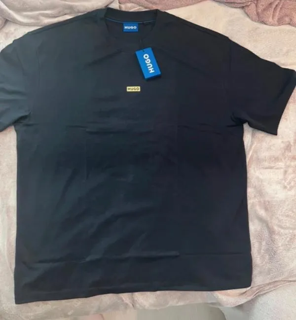 Tricou cu imprimeu Hugo XXL | Bleumarin, Logo - Image 3